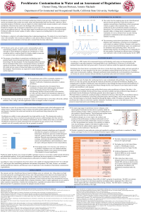 Contamination in Water and an Assessment of