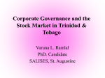 Corporate Governance and the stock market in