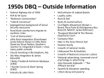 1950s DBQ * Outside Information