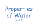 Properties of Water (part 2)