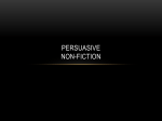 Watch power point on persuasive non