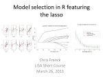 Model selection in R featuring the lasso