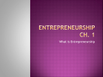 Entrepreneurship Ch. 1