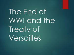 End of War/Treaty of Versailles