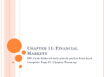 Chapter 11: Financial Markets