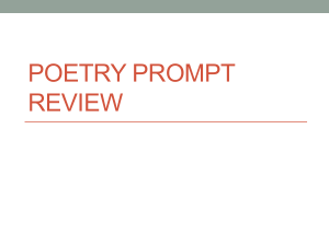 Poetry Prompt Review