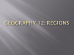 Geography 12: Regions
