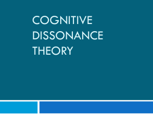 Cognitive Dissonance Theory