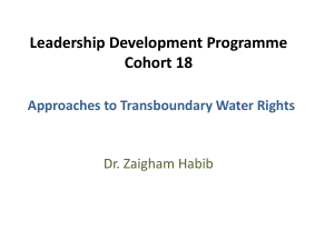 Approaches to Water Rights by Zaigham Habib