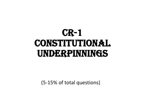 Lecture PPT: Constitutional Underpinnings