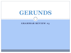 GR#5 - Verbals - Gerunds