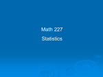 I. What is Statistics?