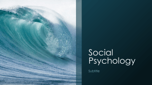 Social Psychology