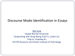 Discourse Mode Identification in Student Essays