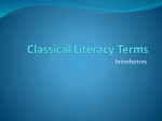 Classical Literacy Terms