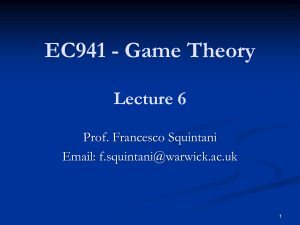 Game Theory EconC31