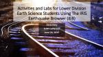 Activities and Labs for Lower Division Earth Science