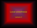 Local anesthesia