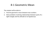 8-1 Geometric Mean