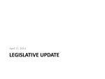 Legislative update - UNC School of Government