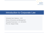 Introduction to Corporate Law
