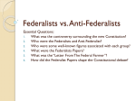 Federalists vs. Anti-Federalists - Spring