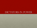 Dictators in Power
