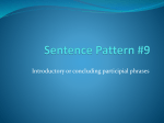 Sentence Pattern #9