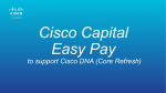 Cisco Capital Easy Pay to support Cisco DNA (Core Refresh)