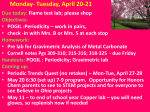 Monday, April 21 - Hudson City Schools