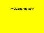 1st Quarter Review