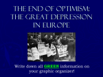 The end of Optimism: The Great Depression in Europe