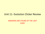 Unit 11- Evolution Clicker Review