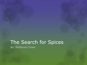 The Search for Spices presentation