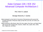 CS/ECE 752: Advancec Computer Architecture I