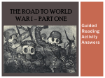THE Road to World War I - pams