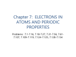 Chapter 7: ELECTRONS IN ATOMS AND