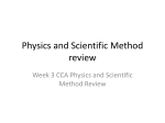 Physics and Scientific Method review