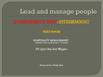 Lead and manage people - Management Units