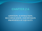 Addition property of equality