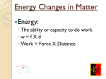 Energy Changes in Matter - Day 1 Introduction to Chemistry and