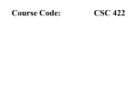 Course Code: CSC 422 - The Federal University of Agriculture