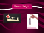 Mass vs. Weight