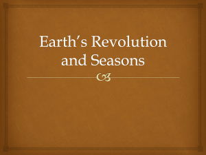 Earth`s Revolution and seasons File
