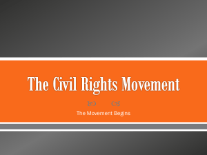 The Civil Rights Movement