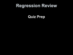 Regression Review