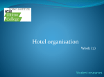 Hotel organisation - Accommodation Services