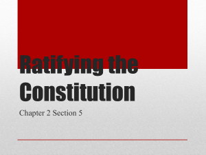 Ratifying the Constitution