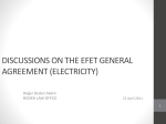 Discussions On The Efet General Agreement