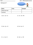 Solving for Y…